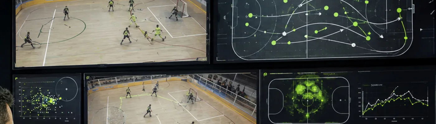 Pantallas de análisis de vídeo de hockey patines