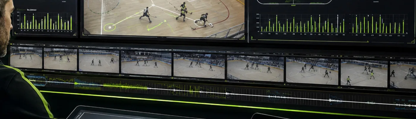 Paneles de análisis táctico y estadístico de hockey patines
